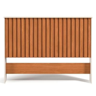 Cabeceira Casal Detroit Ripado 144 Cm Off White Nature Tebar