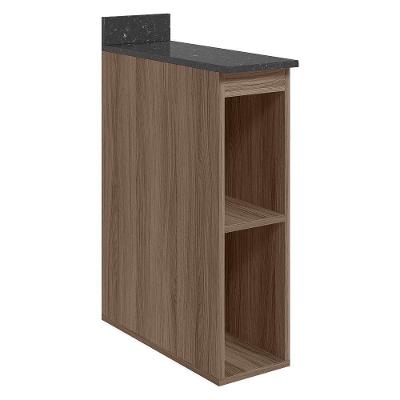 Balcao Nicho Com Tampo 20 Cm Mdf Kali 12216 Carvalho Toq Nicioli