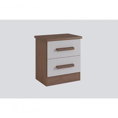 Mesa De Cabeceira 2 Portas New Athos - D' Doro Castanho/off White