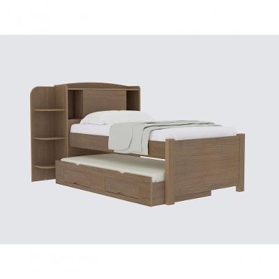 Cama Para Solteiro Milênio Com Box 2 Gavetas Plus - D' Doro Castanho