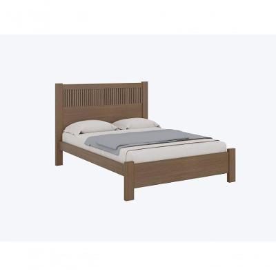 Cama Casal Ripado Primícia Plus 100% Mdf - D' Doro Castanho/ripado