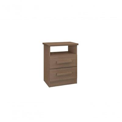Mesa De Cabeceira Firenze 2 Gavetas Com Nicho - D' Doro Castanho
