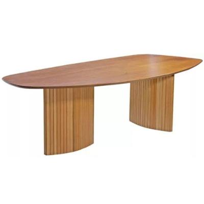 Mesa De Jantar Orgânica Florença Com Pés Em Madeira 2,20 M