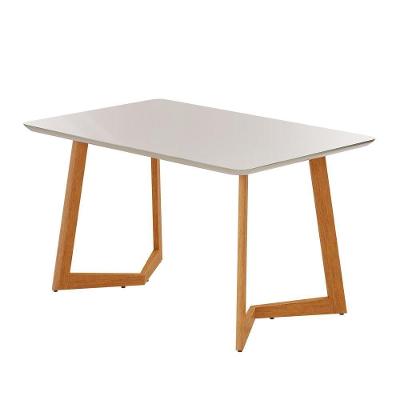 Mesa De Jantar Retangular Fineza Jcm Off White 1,20 M