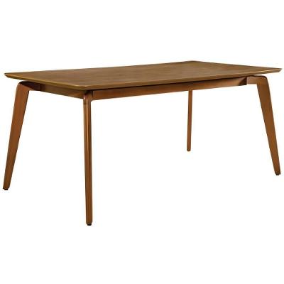 Mesa De Jantar Jade Tampo Laminado Com Pés Em Madeira 2,20 M