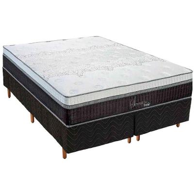 Conjunto Colchão Box Queen Molas Ensacadas Serenatta Polar