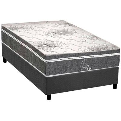 Conjunto Colchão Box Solteiro Molas Ensacadas Safira Polar