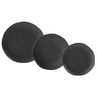Jogo De Pratos 18 Peças Orgânico Preto Matte Porto Brasil