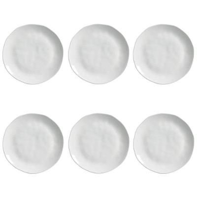 Conjunto De Pratos Rasos 06 Peças Orgânico New White Porto Brasil
