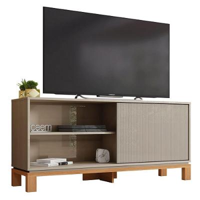 Rack Bancada Para Tv 45 Pol 136cm Lucca Areia Freijó C01 Mpozenato