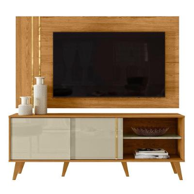 Estante Painel Para Tv 60 Pol 160cm Orla Z10 Cumaru Opala Mpozenato