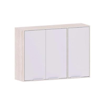 Armário Aéreo De Cozinha 120cm 3 Portas Art Luciane Móveis Pátina-cinza Cristal