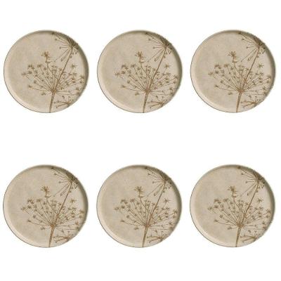 Conjunto De Pratos De Sobremesa 06 Peças Bio Cyperus Porto Brasil