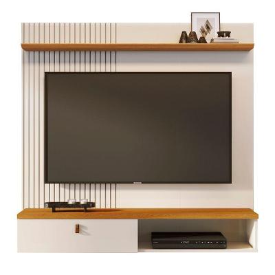 Painel Tv 55 Pol E Bancada Suspensa Talyn Z10 Off Cinamomo Mpozenato