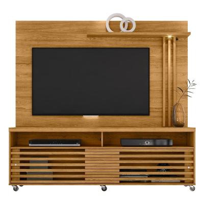 Estante Painel Para Tv 65 Pol 182cm Fire Z10 Cumaru Mpozenato