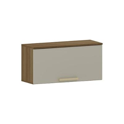 Armário Aéreo 80cm 1 Porta Basculante Isis Luciane Móveis Avelã-mocca Laca