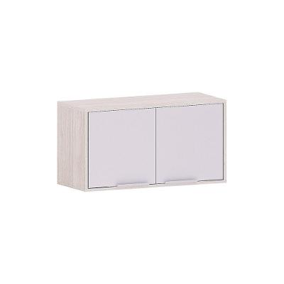 Armário Aéreo De Geladeira 80cm 2 Portas Art Luciane Móveis Pátina-cinza Cristal