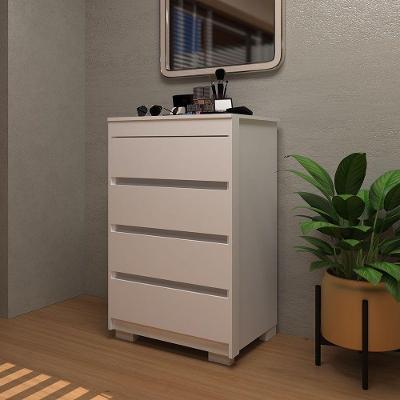 Cômoda 4 Gavetas Uni Luciane Móveis Branco Pf-branco Pf