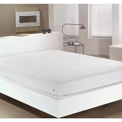 Capa Para Colchão Buettner Queen Malha 100% Algodão Com Zíper Branco