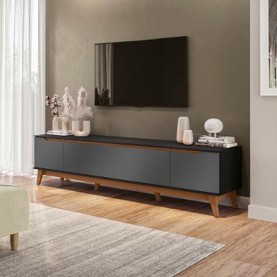 Rack Kappesberg 3 Portas Preto Fosco/chumbo 218 Cm