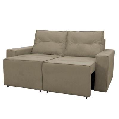 Sofá Retrátil 2 Lugares 1,80 Confortável Polo Cappuccino