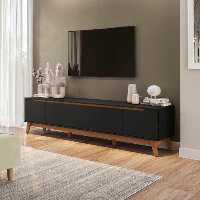 Rack Kappesberg 3 Portas Preto Fosco 218 Cm