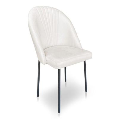 Cadeira Poltrona De Jantar Ariel Suede Pés De Ferro Preto - Pallazio Cor Grafite