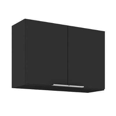 Armário De Cozinha Aéreo 80cm Pérola Z34 Preto Mpozenato