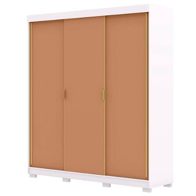Guarda Roupa Casal 200cm 3 Portas Porto Flex Branco Camarim Vila Rica