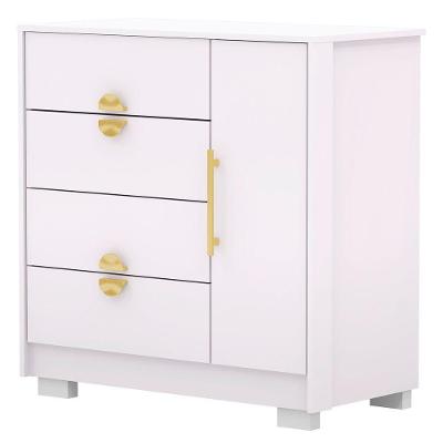 Cômoda Para Quarto 93cm Com 1 Porta Ilha Bela Flex Branco Vila Rica