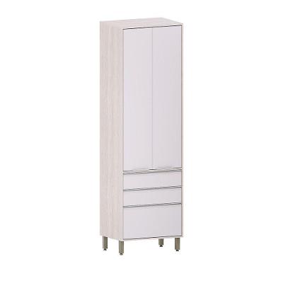 Paneleiro De Cozinha 70cm 2 Portas E 3 Gavetas Art Luciane M Pátina-cinza Cristal