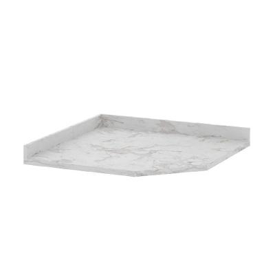 Tampo Para Balcão Canto Diagonal 74cm Premium Luciane Móveis Mármore Bp