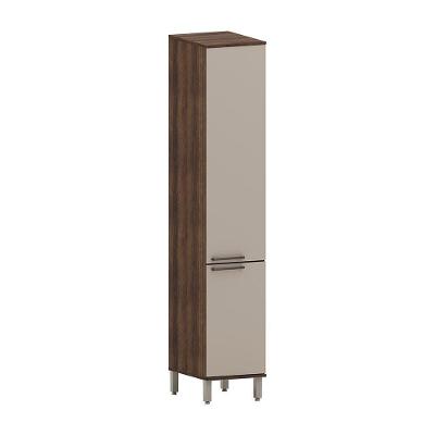 Paneleiro 40cm 2 Portas Luna Luciane Móveis Nogueira Dourado-cinammon