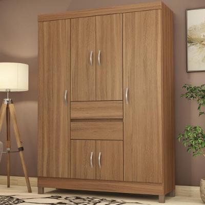 Guarda Roupa Solteiro 6 Portas E 2 Gavetas Ecom Ii - Amêndola Touch