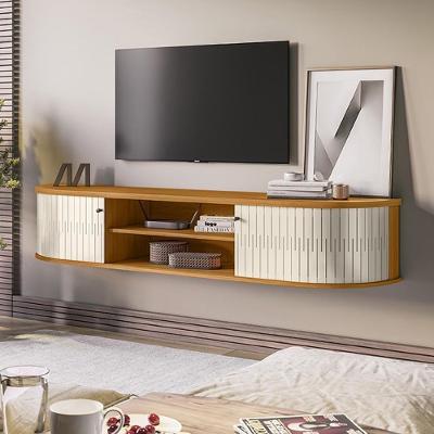 Rack Bancada Suspensa 2 Portas Para Tv De 75" Algarve - Cinamomo Off White