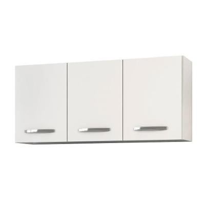 Armário Aéreo De Cozinha Honduras 03 Portas 120cm Branco - Lumil Móveis Branco