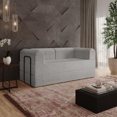 Sofá 2 Lugares Estofado D-plus 160 Cm Monaco - Linho Cinza Linho Cinza