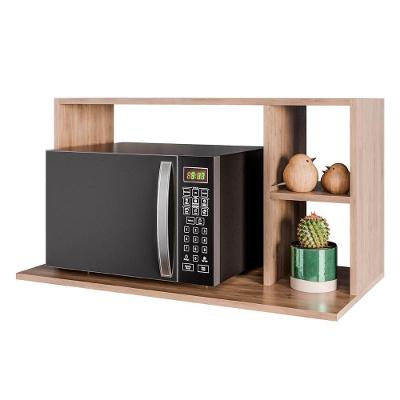 Suporte Micro-ondas Forno Armário Aéreo 80cm 2 Prateleiras Maya M24 Freijó - Mpozenato