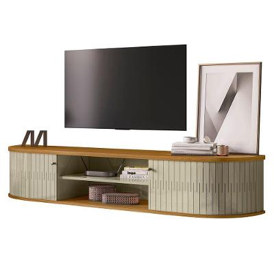 Rack Bancada De Tv 75 Pol 183cm Arvin Z10 Cumaru Opala Mpozenato