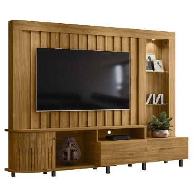Estante Painel Para Tv 70 Pol 242cm Le Gard Z10 Cumaru Mpozenato
