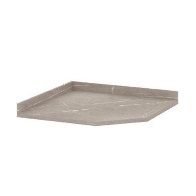 Tampo Para Balcão Canto Diagonal 74cm Premium Luciane Móveis Quartzo Beige