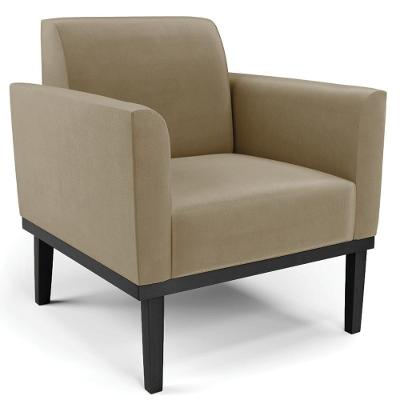 Poltrona Decorativa Base Madeira Preto Maressa Suede Marrom Rt - Ibiza