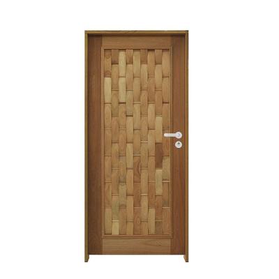 Kit Porta Couro Em Pé Eucalipto 92 X 2.10 Batente 14 Cm Fechadura Externa Lado Esquerdo - Rodam