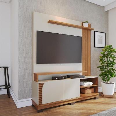 Home Theater 2 Portas Para Tv's Até 65" Jurerê - Freijó Off White Matte