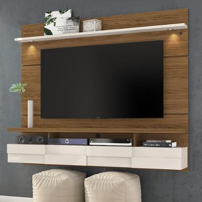 Painel Bancada Suspensa Com Led Tvs Até 60 Polegadas Lana 1.8 - Naturale Off White Naturale Off White