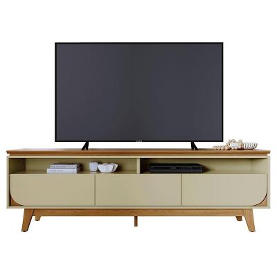 Rack Bancada De Tv 75 Pol 200cm Celina Z10 Cumaru Opala Mpozenato