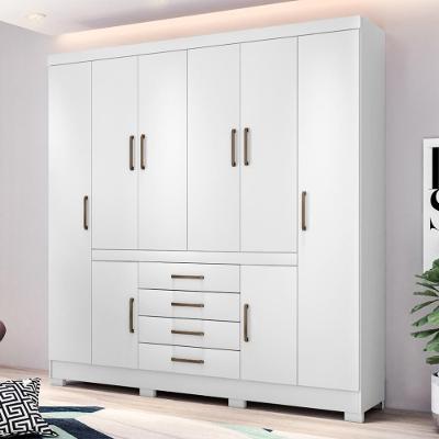 Guarda Roupa Casal 8 Portas E 4 Gavetas New Realce - Branco