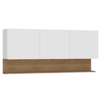 Armário Aéreo 150cm 3 Portas Lina K02 Supremo-freijó - Mpozenato