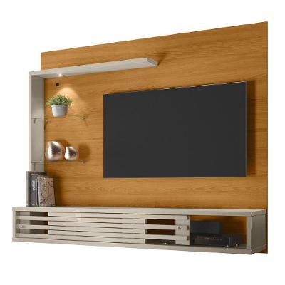 Painel Tv 50 Pol E Bancada Suspensa Keren Z10 Off Cinamomo Mpozenato