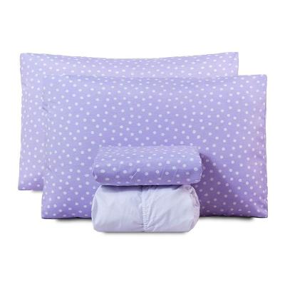 Jogo De Lençol Casal Padrão Classic Estampado 160 Fios 4 Peças - Poa Lilas
